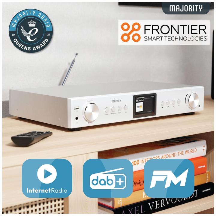 Produktbild Majority Fitzwilliam 2024 Silver DAB+ Radio (Internetradio, DAB+, DAB, FM, Bluetooth)
