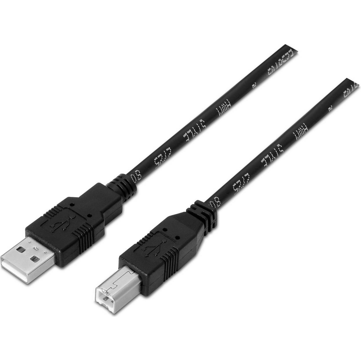 Aisens A101-0007 USB Kabel 3 m USB 2.0 USB A USB B Schwarz (3 m, USB 2.0), USB Kabel