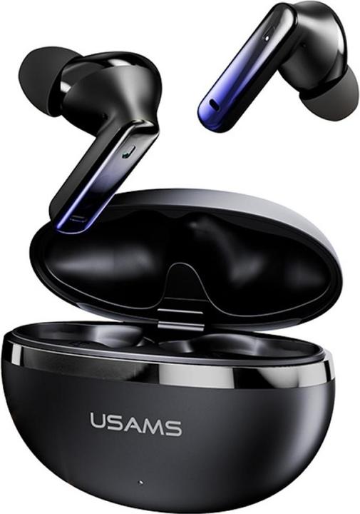 Produktbild Usams Earphones Bluetooth Echo E02 TWS ANC+ENC wireless black (ANC, 4 h, Kabellos)