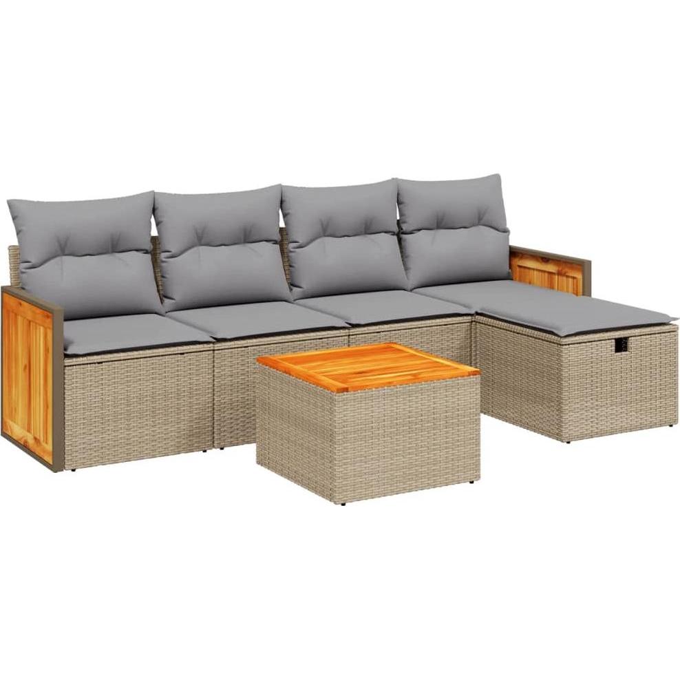 VidaXL, Gartenlounge, 10-tlg. Garten-Lounge-Set mit Kissen