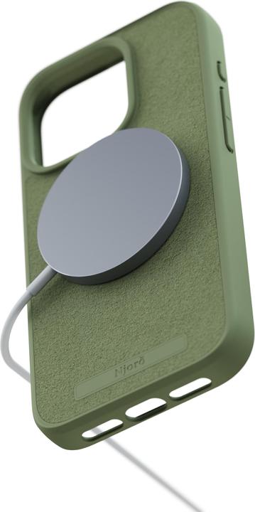 Produktbild Njord Suede MagSafe Case for iPhone 15 Pro, Olive (Apple iPhone 15 Pro)