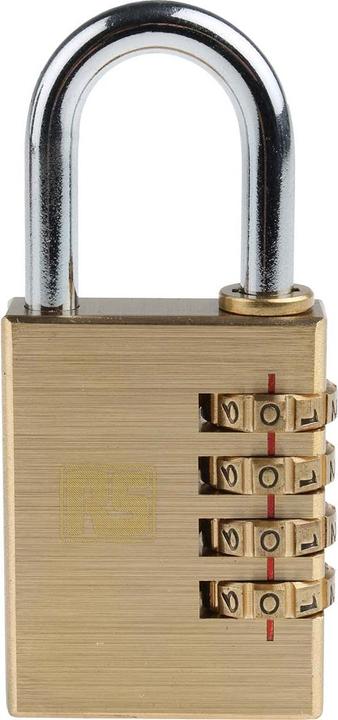 Produktbild RS PRO Brass Combination Padlock 40mm