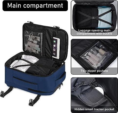 Immagine prodotto Only-Bags.Store Zaino 40 x 20 x 25 cm per Ryanair aereo viaggio zaino bagaglio a mano laptop daypacks PET (20 l)