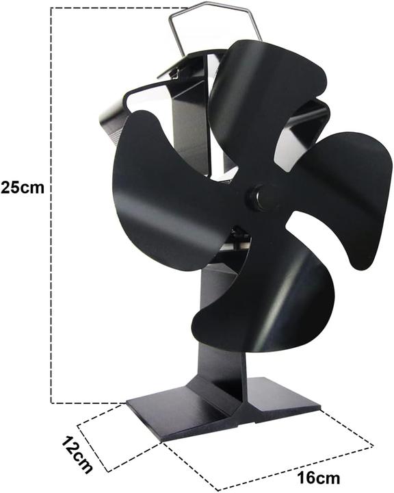 Actual product image Tomersun 4 Blades Fireplace Fan