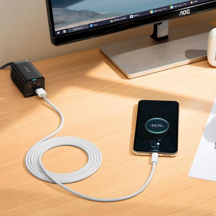 Produktbild Baseus Cable USB to USB-C Dynamic Series, 100W, 2m (white) (2 m, USB 2.0, 100 W)