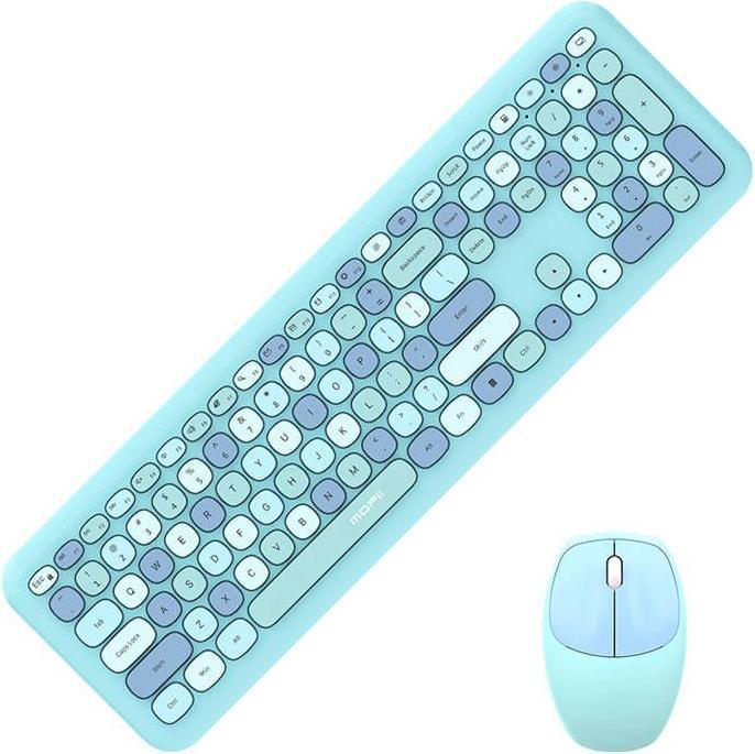 Immagine prodotto Mofii Set tastiera + mouse wireless 666 2.4G (blu) (Ing. Int., Cablato)