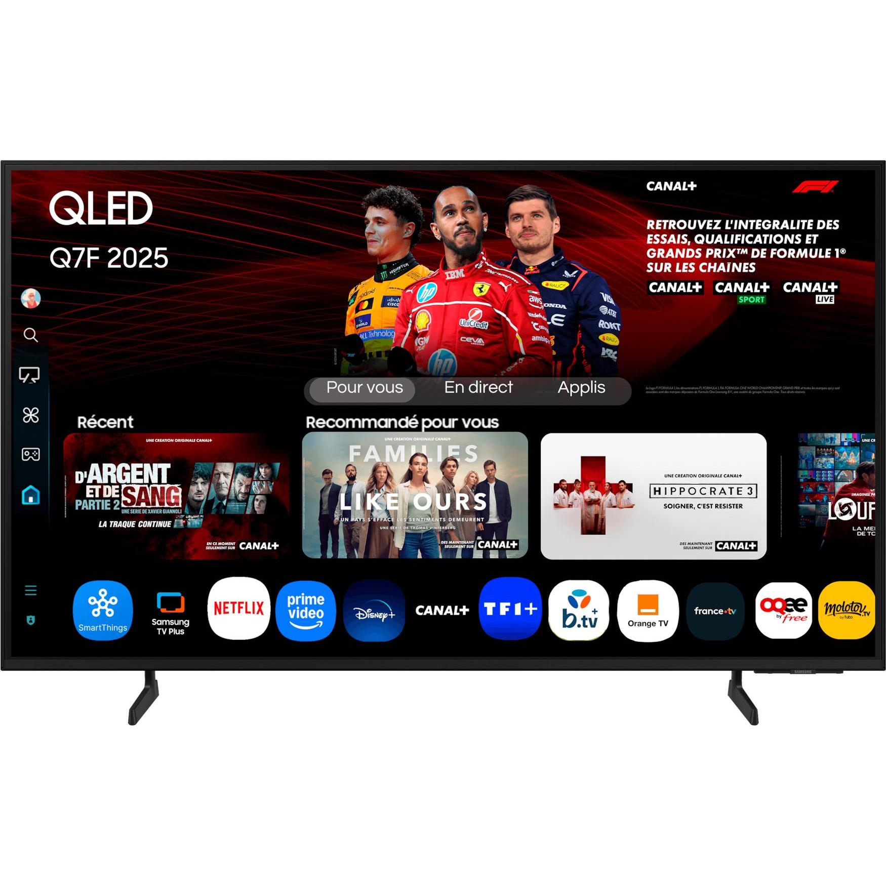 Samsung TQ65Q7FAAU (65", Q7F, QLED, 4K, 2025), TV, Schwarz