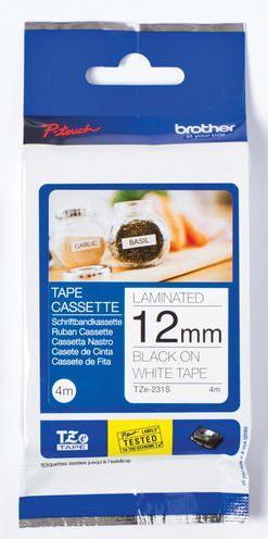 Actual product image Brother TZe-231S (1.20 cm, Black, White)