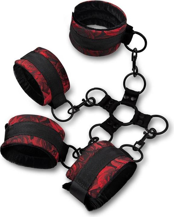 Actual product image Secret Kisses Rosegasm 5 Piece Hogtie Set, Black, One Size