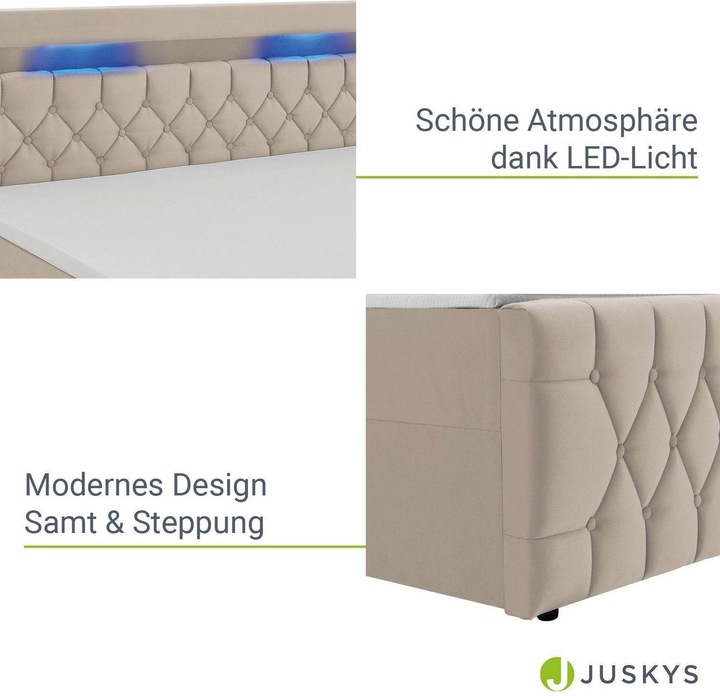 Immagine prodotto Juskys Letto a molle Leona (200 x 140 cm)