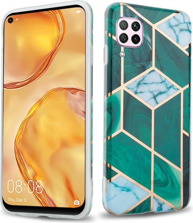 Image du produit Cadorabo Couverture IMD TPU Marbre coloré (Huawei P40 Lite)