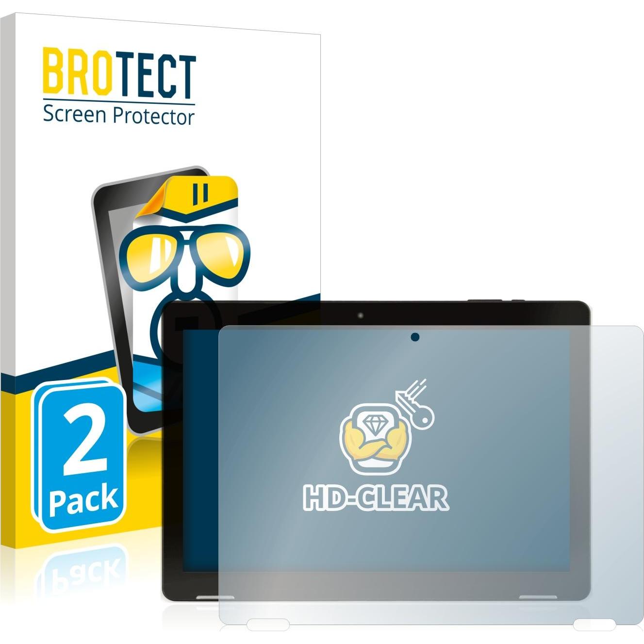 BROTECT Schutzfolie Displayschutz Klar (2 Stück, Pad Apollo 2), Tablet Schutzfolie