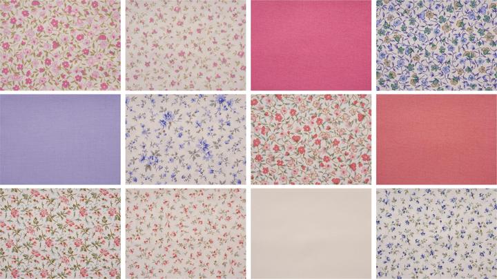 Image du produit Westfalenstoffe Paquet de tissus "Mille Fleurs", 12 tissus de 48 x 48 cm