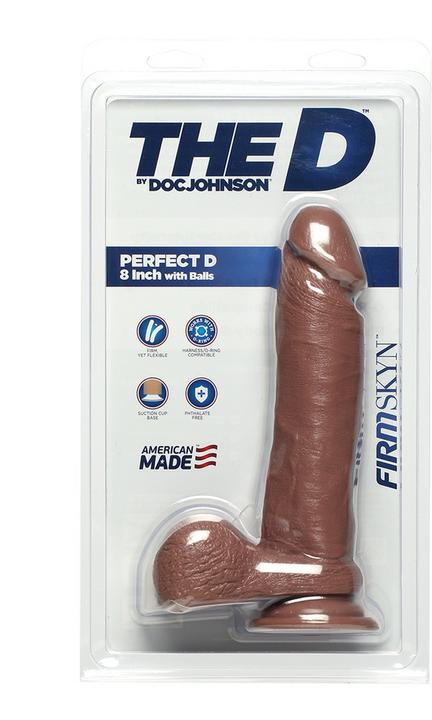 Produktbild Doc Johnson Perfect D - 8 Inch With Balls Firmskyn