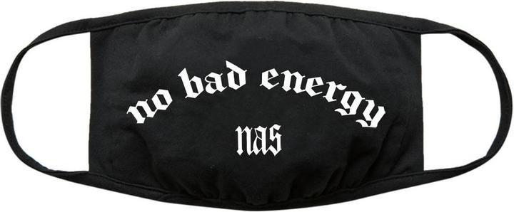 Actual product image Nas Unisex Adult No Bad Energy Face Mask