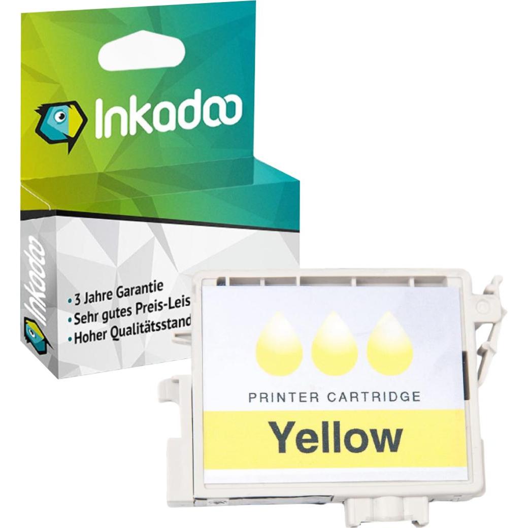 Inkadoo, Druckerpatrone, Druckerpatronen kompatibel zu Epson C13T05544010 / T0554 Tintenpatrone, gelb Gelb (Y)