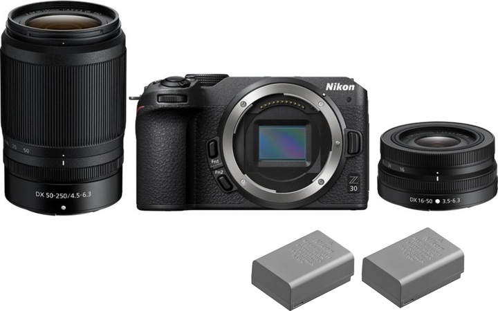 Actual product image Nikon Z 30 Kit (16-50 mm 50-250 mm VR) 2nd battery (16 - 50 mm, 20.90 Mpx, DX)