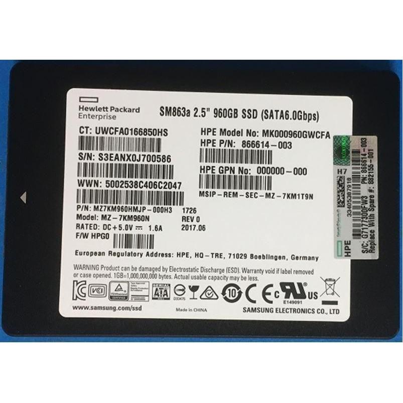 HPE SSD 960GB 6G SFF SATA MU PLP (960 GB), SSD