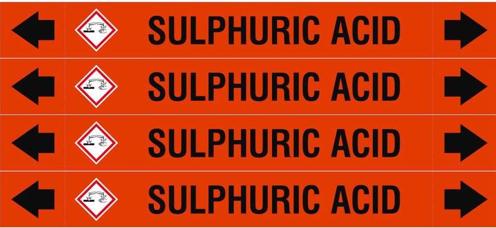 Energy Label Brady ASME - Pipe markers - Sulphuric Acid