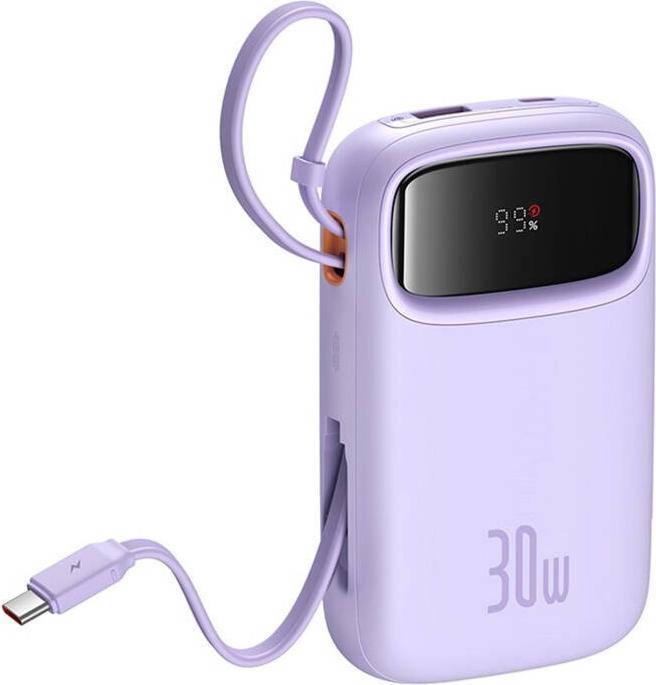 Actual product image Baseus QPow 2 10000mAh 30W 2xUSB-C powerbank (purple) (10000 mAh, 30 W, 37 Wh)