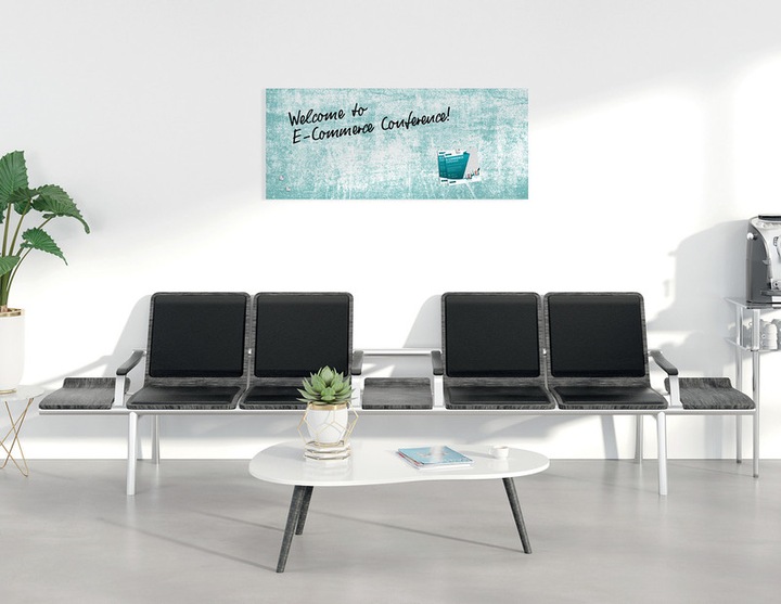 Actual product image Sigel Glass magnetic board Artverum with design (Magnet board, 130 x 55 cm)