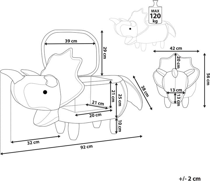 Produktbild Beliani Triceratops