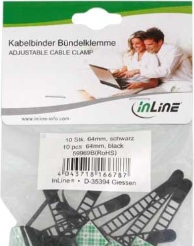 Actual product image InLine Cable tie Bundle clamp (Plastic cable ties, 64 mm, 10 pcs.)