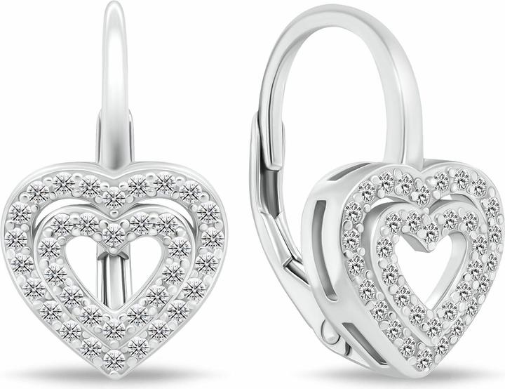 Produktbild Brilio Silver - Charming silver heart earrings EA111W