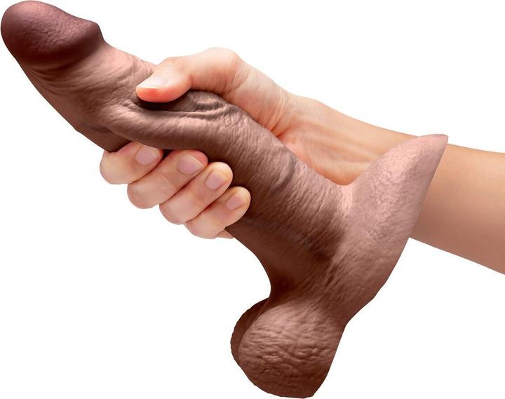 Produktbild Earthly Body Slipskin Realistic Silicone Dildo 8 Inch Girthy Brown