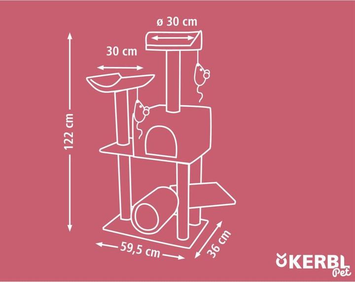 Productafbeelding Kerbl Krabpaal Safari Groot (122 cm, Donkerbruin)