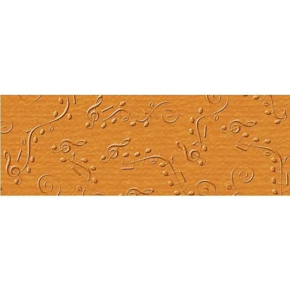 Ursus, Bastelpapier, Prägekarton Elegance 220g/qm 23x32cm VE=5 Blatt Partitur orange (220 g/m², 5 x)