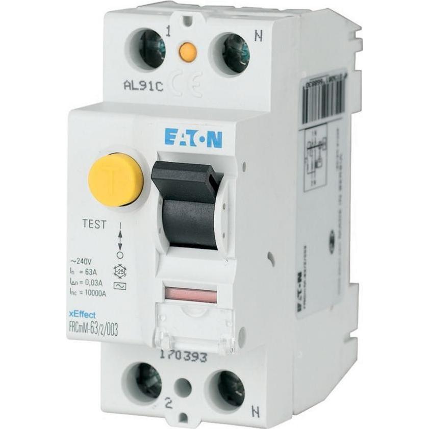 Eaton, Schutzschalter, FI-Schalter, 25A, 2p, 100mA, Typ G/A 170389