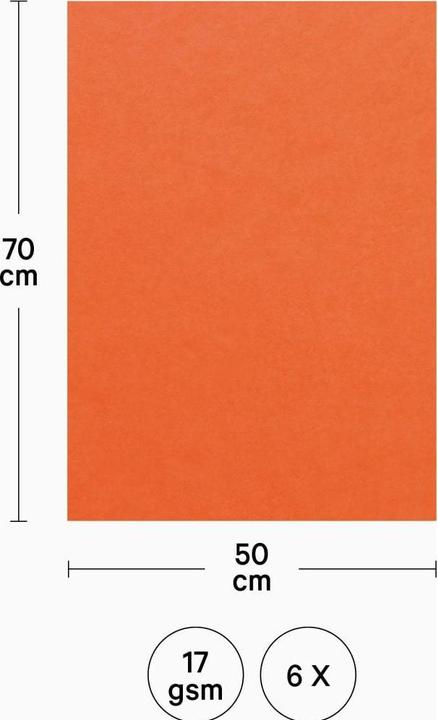 Produktbild I Am Creative Blumenseide 50 x 70 cm, orange (6 x)