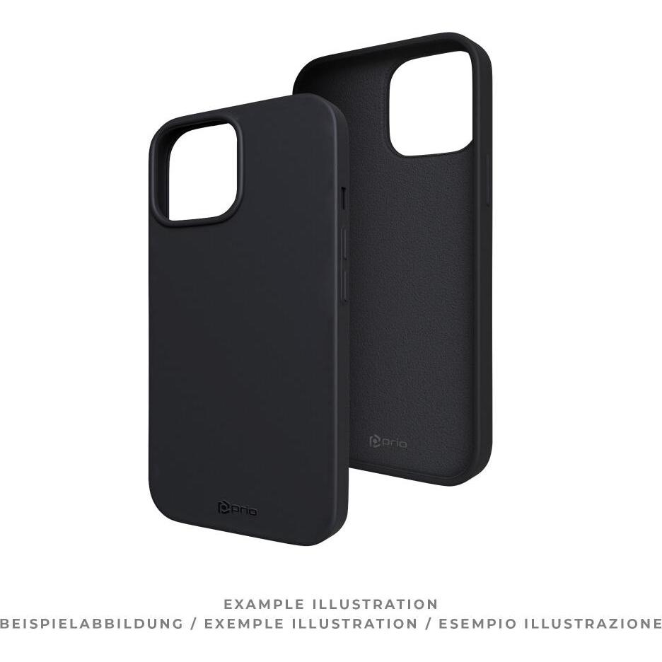 prio Silikonschutzhülle für iPhone 15 Plus (6,7 Zoll) schwarz (Apple iPhone 15 Plus), Smartphone Hülle, Schwarz