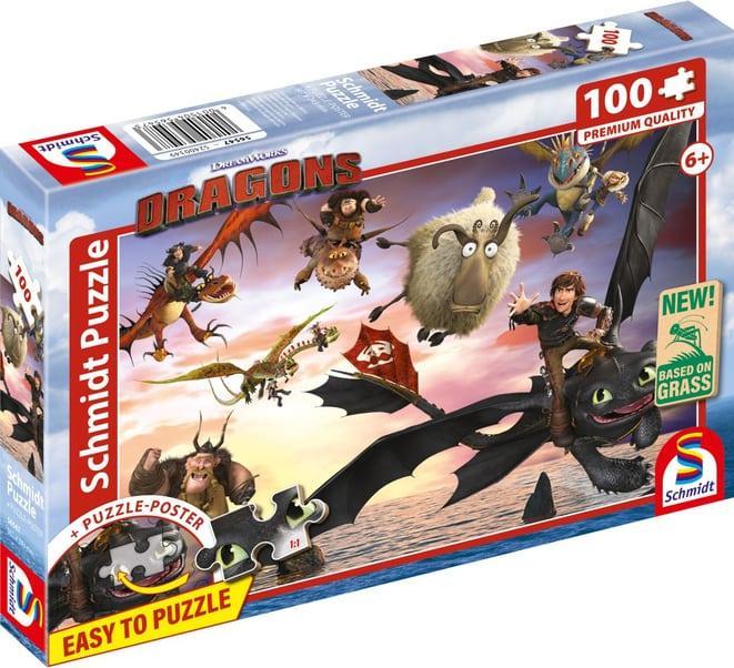 Actual product image Schmidt Spiele Dragons, Drachenreiter 100 Teile (100 pieces)