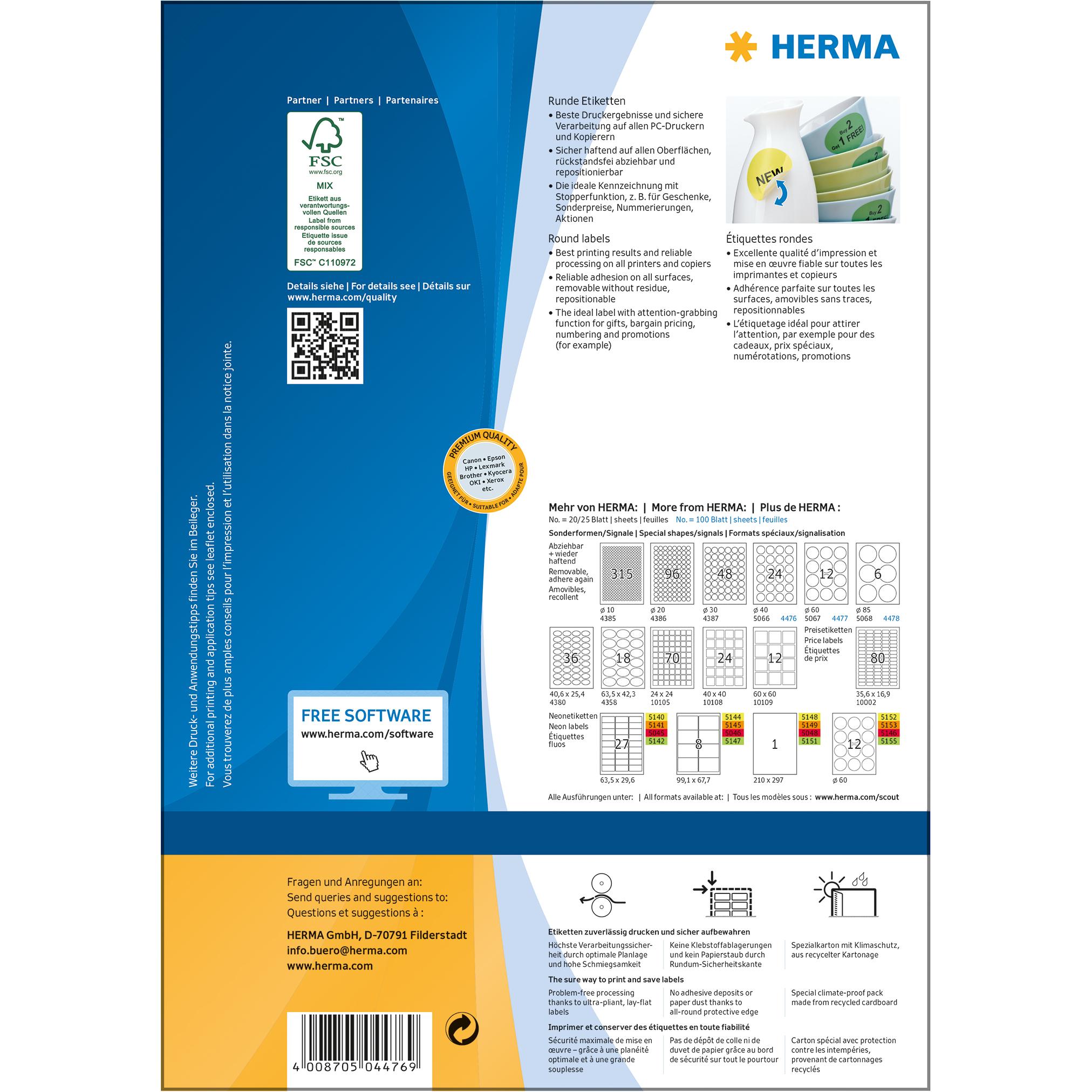 Thumbnail - Herma, Etiketten, Special ablösbare Etiketten (Movables-Technology)