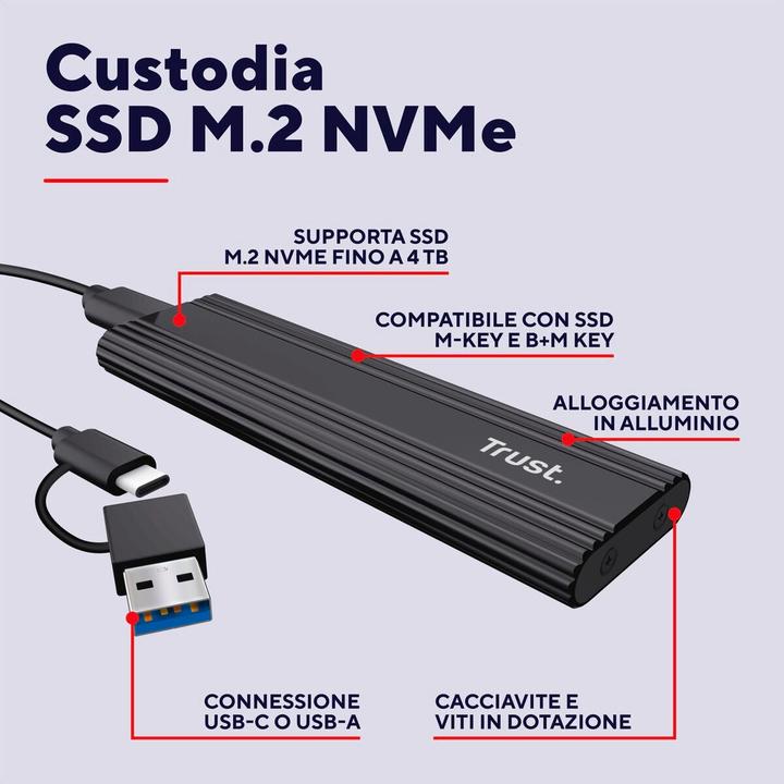 Produktbild Trust USB-C SSD Enclosure 2m (M.2)