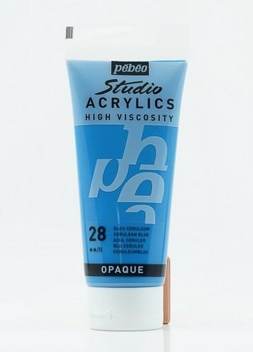 Actual product image Pebeo Studio Acrylics Fine Acrylic (Cerulean blue, 100 ml)