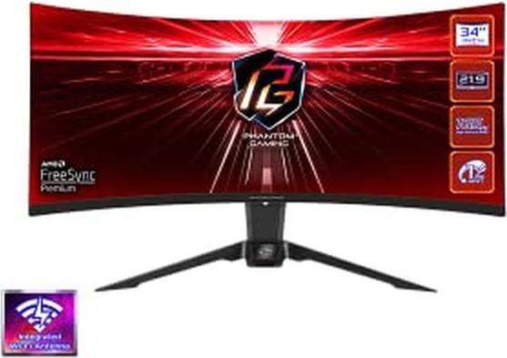 Actual product image AsRock Phantom Gaming PG34WQ15R2B (3440 x 1440 pixels, 34")