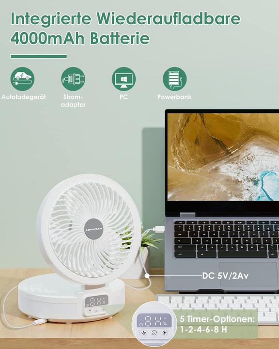 Actual product image Lipontan Foldable table fan
