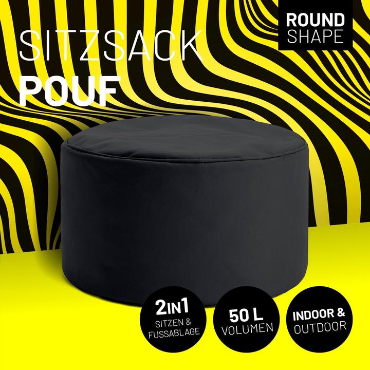 Produktbild Lumaland Sitzsack 45 x 25 cm, Schwarz