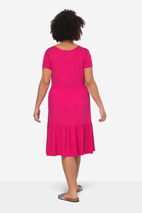 Produktbild Janet & Joyce Jerseykleid, Rundhals, Halbarm, Saum-Volants (52)