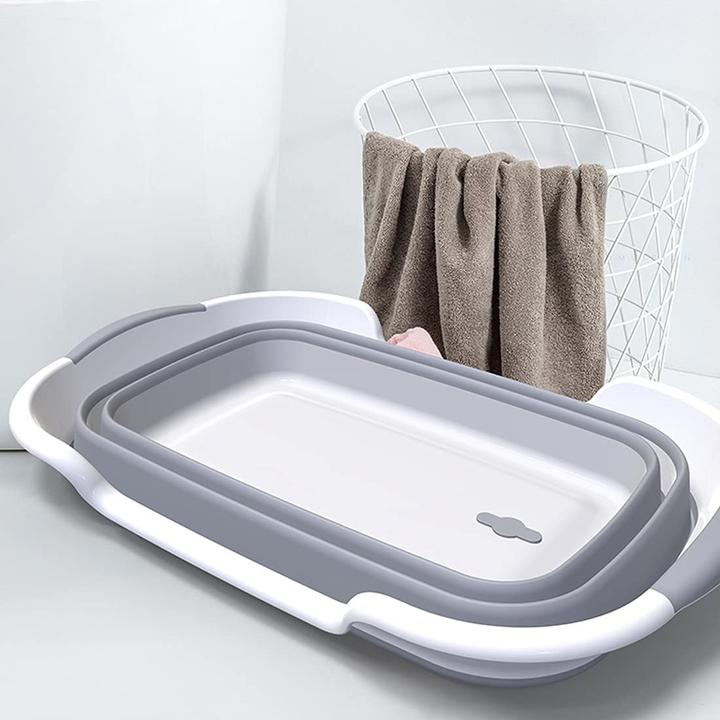 Image du produit DdLuck Baignoire pour animaux domestiques avec trou d'évacuation, pliable (Chien)