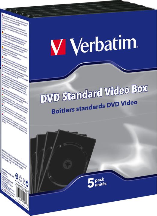 Verbatim DVD Leerhüllen, Schwarz, 5er Pack für 1 Disk