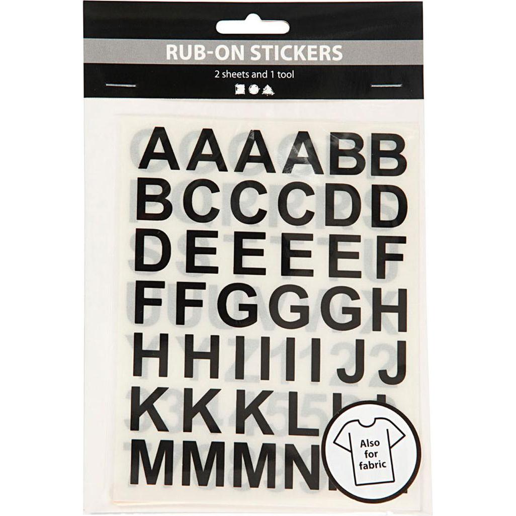 Focus Home Interactive, Sticker, Rubbelaufkleber Buchstaben und Zahlen schwarz, 2 Bögen