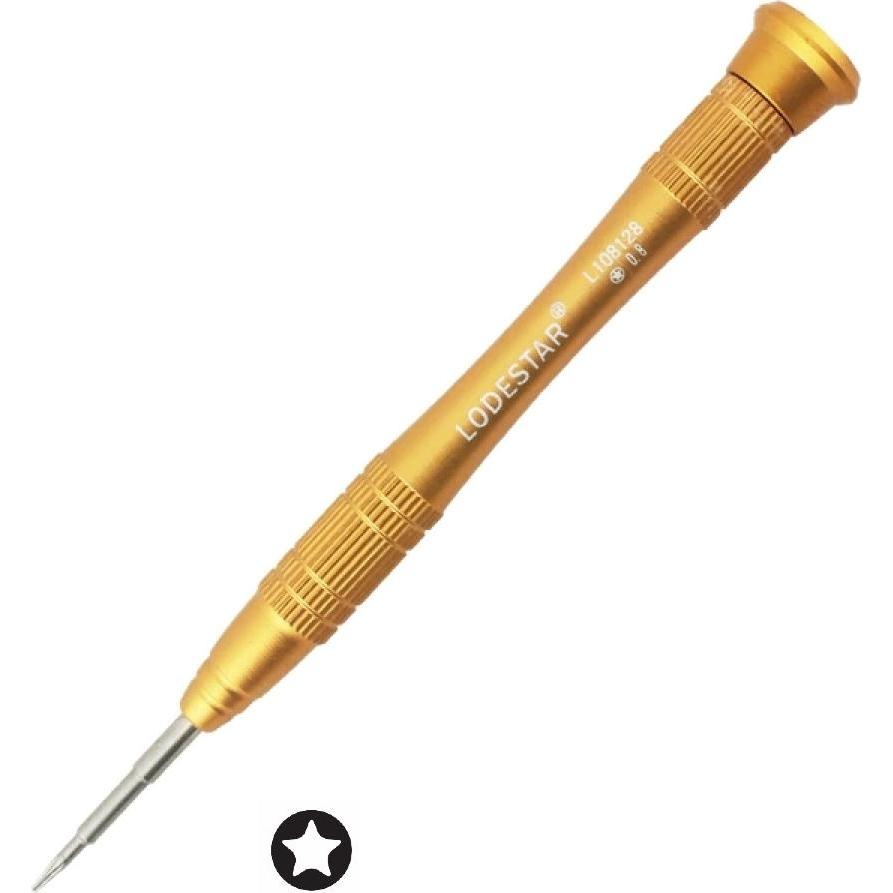 Columbus McKinnon iPhone Schraubenzieher Pentalobe 5-Stern TS1 0.8mm, Stylus, Gold