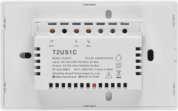 Actual product image Sonoff T2US1C - 1-gang Wi-Fi Smart Wall Switch US - White