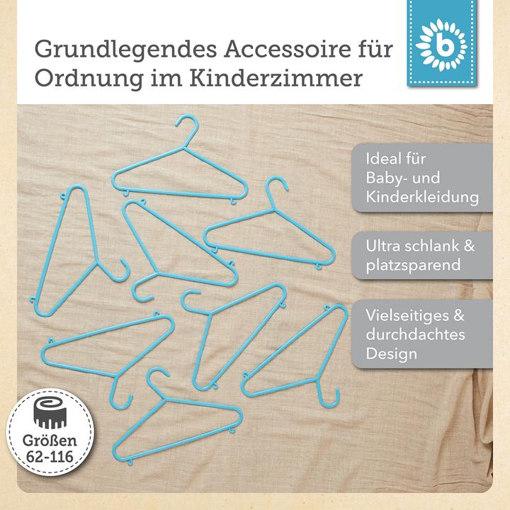 Immagine prodotto Bieco appendino in plastica azzurro (8 x)