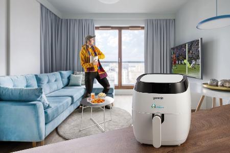 Image du produit Gorenje KG Friteuse 3.5L Circulation d'air chaud Minuterie anti-adhésive noir et blanc AF1409DW EURO2020