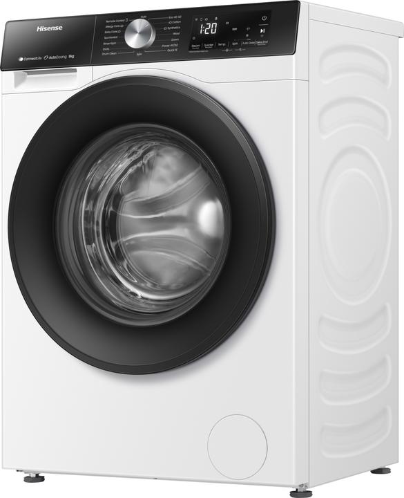 Produktbild Hisense WF3S8045BW3 Waschmaschine Stand 8 kg 1400 U/Min Weiss (8 kg, Links)